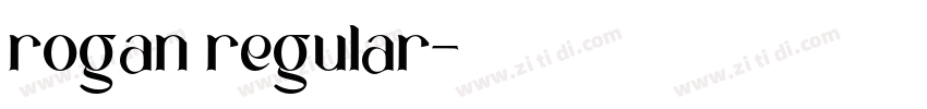 rogan regular字体转换
